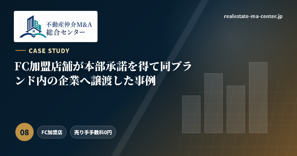 FC加盟店舗が本部承諾を得て同ブランド内の企業へ譲渡した事例 アイキャッチ